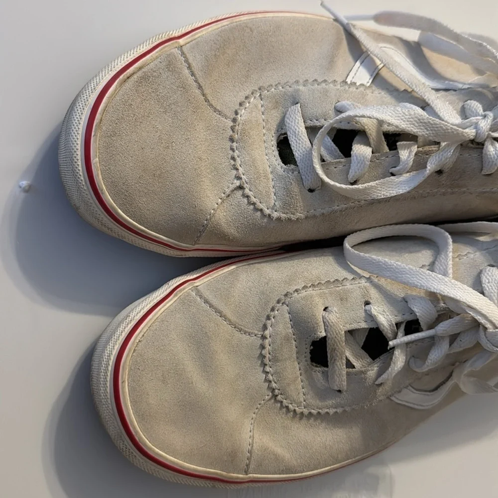 VANS SPORT Suede - White and green .